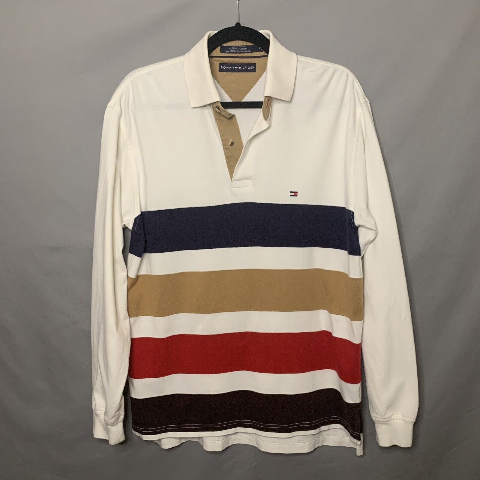 Vintage Tommy Hilfiger rugby striped shirt - image 7