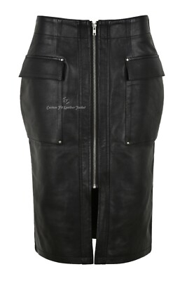 Damen Lederrock Echtleder Damen formell Party Bleistift Allzweckrock 4652