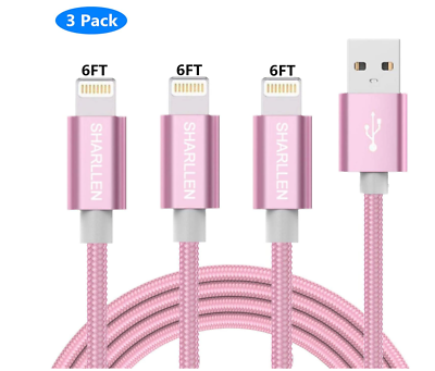 For iPhone 11 12 Plus XS XR PIN Charger Cable 3/6FT USB Charging  Cord