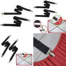US 4 Pc Bed Fitted Clips Keep Bedsheets Mattress Sheet Grippers Holders Straps