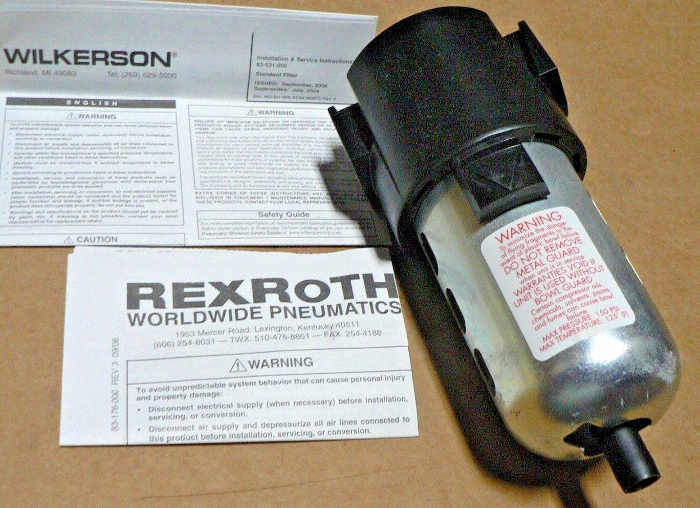 BOSCH REXROTH WILKERSON PNEUMATIC FILTER R432016077 PF007900-00010