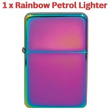 4 PETROL LIGHTERS SET Windproof Refillable with Gift Box Cigarette Lighter UK