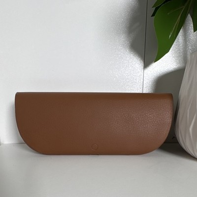 Meta Ray-Ban Brown Leather Hard Case for Glasses & Sunglasses