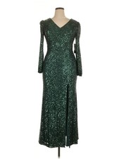 NWT Xscape Women Green Cocktail Dress 16 Petites