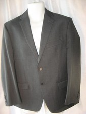 40S Sports Coat Collection by MIchael Strahan Dark Grey Mild Windowpane XC