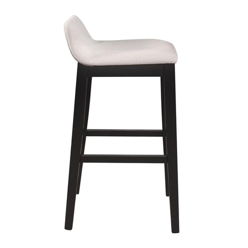 Home Square Bar Height Stool in Black - Set of 2 - Picture 9 of 11