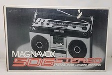 Vtg Magnavox BOOMBOX 506 AM/FM Radio Cassette Recorder Expanded Stereo BOX ONLY