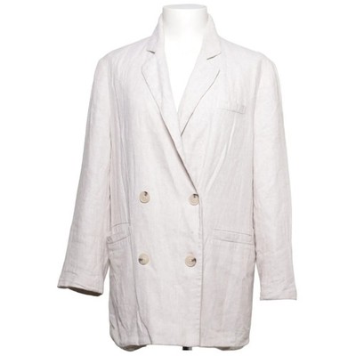 Stradivarius, Blazer, Größe: XS, Beige, Leinen/Viskose, Fischgräte, Damen #ZcV