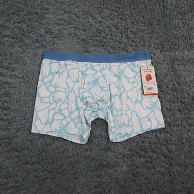 Shinesty Boxer Briefs Mens XL Blue Ball Hammock Pouch The Polar Polka Modal NWT