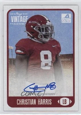 2021 Onyx Vintage College Auto Blue Ink /400 Christian Harris #CACH Auto 17u0