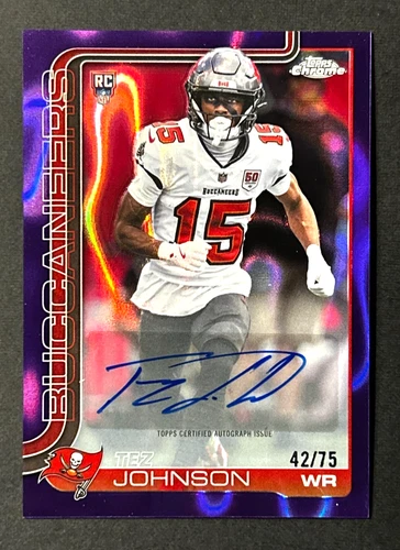 2025 Topps Chrome Tez Johnson Purple Lava Refractor (RAW)