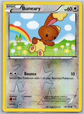Buneary XY - Flashfire 84/106 MP-LP Pokémon Card Reverse Holo