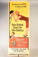 Love Come Back 1962 Insert Movie Poster 14x36 Featuring Rock Hudson V24