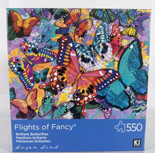 550 Piece Puzzle Brilliant Butterflies by Suzan Lind Colorful Butterfly Jigsaw