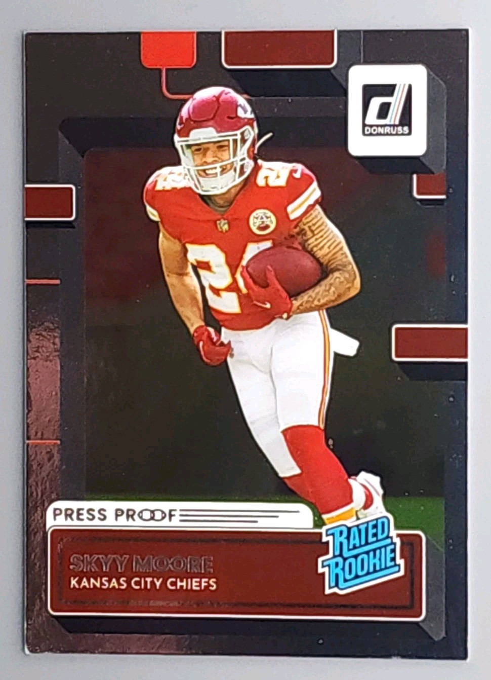 SKYY MOORE 2022 Panini Donruss #324 Rated Rookie Press Proof Silver /100 RC