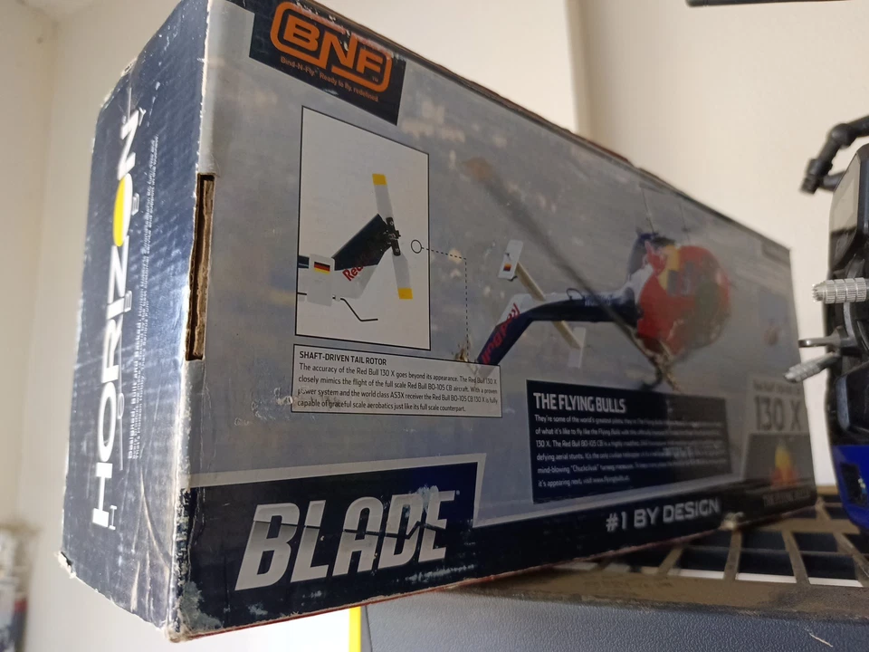 Nuevo helicóptero Blade 130X 130 X Red Bull BO-105 CB RC BNF BLH3880 Foto 3 de 4