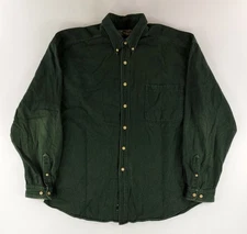 Structure VTG 90s Denim Button Down Shirt Long Sleeve Green Mens XL