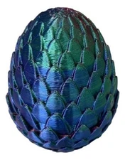 3D Printed 🐉 Mystic Dragon Egg Storage Container – Green/Blue/Red