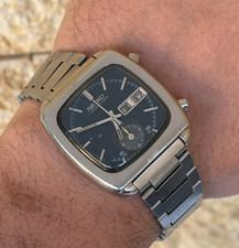 Orologio Vintage Seiko Monaco 7016-5001 Automatico Flyback Cronografo Quadran...