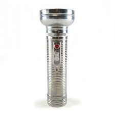 Retro Chrome Metal Vintage Flashlight with Superbright LED Light