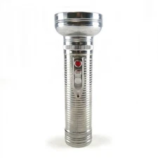 Retro Chrome Metal Vintage Flashlight with Superbright LED Light