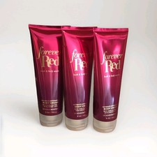Bath Body Works Forever Red Hydrating Body Cream Moisturizer 8 oz 3 Pack