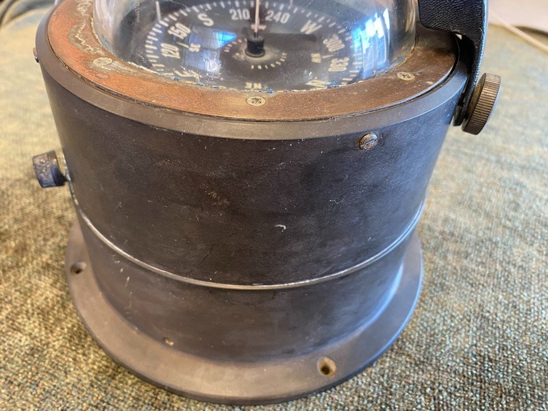 Vintage Marine Compass. Made in Japan. 9 inch base. 9 inches tall. Unbranded.