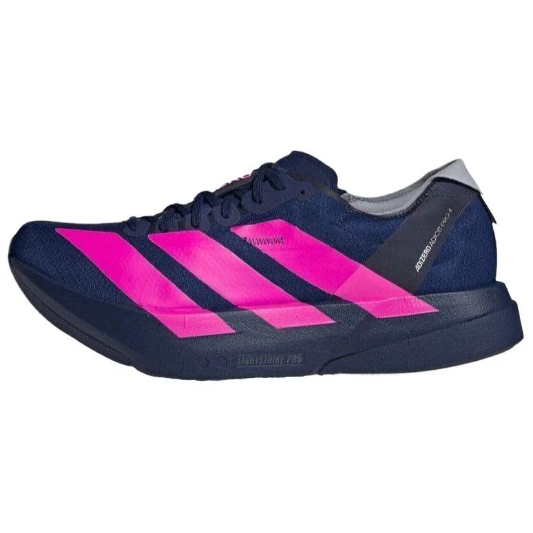 adidas Adizero Adios Pro 4 M Dark Blue Shock Pink Dash Grey for