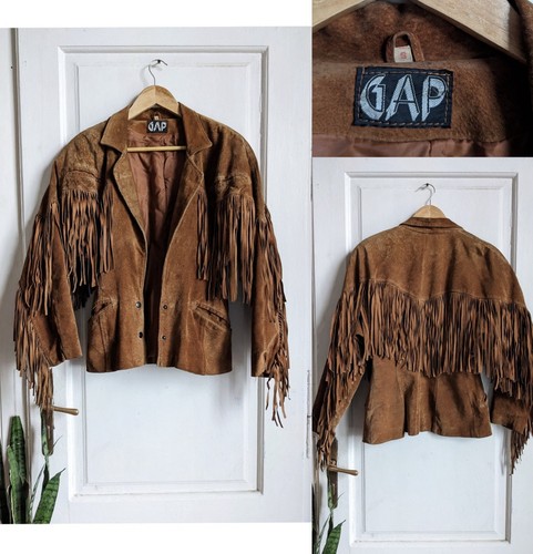 Vintage 70s Gap Suede Western with Fringe Jacket