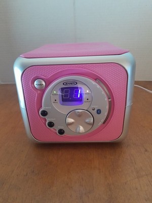 Jensen Portable Bluetooth Music System - Pink w FM Radio & CD Player CD-555