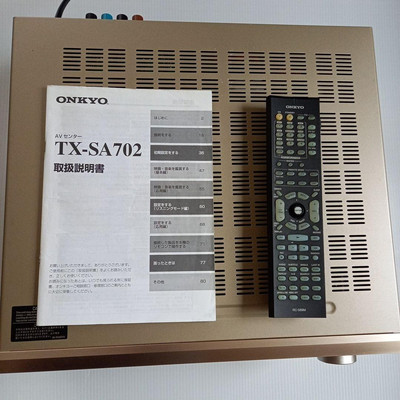 ONKYO TX-SA702(N)　ハイパワーアンプ　ゴールド　リモコン付き Onkyo Tx-Sa702 N High Power Amplifier Gold With Remote