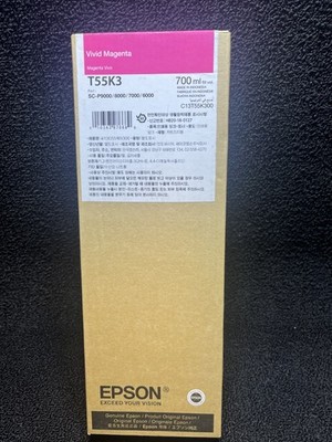 Genuine Epson Vivid Magenta Ink Cartridge T55K3 Date: July 2027