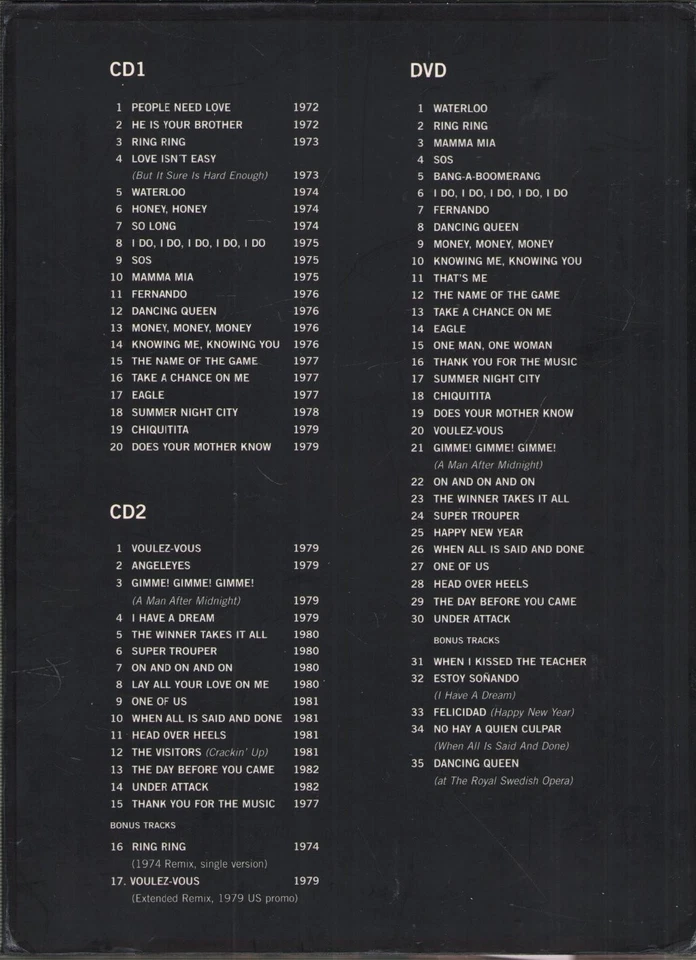 Abba Definitive Collection CD set Hong Kong Polar 2004 2 CD and 1 DVD set - Image 2 of 2