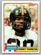 Sidney Thornton 1981 Topps Pittsburgh Steelers #61