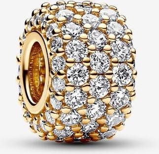 Pandora Funkelndes Dreireihiges Pavé-Charm 762820C01 AnhäNger-image