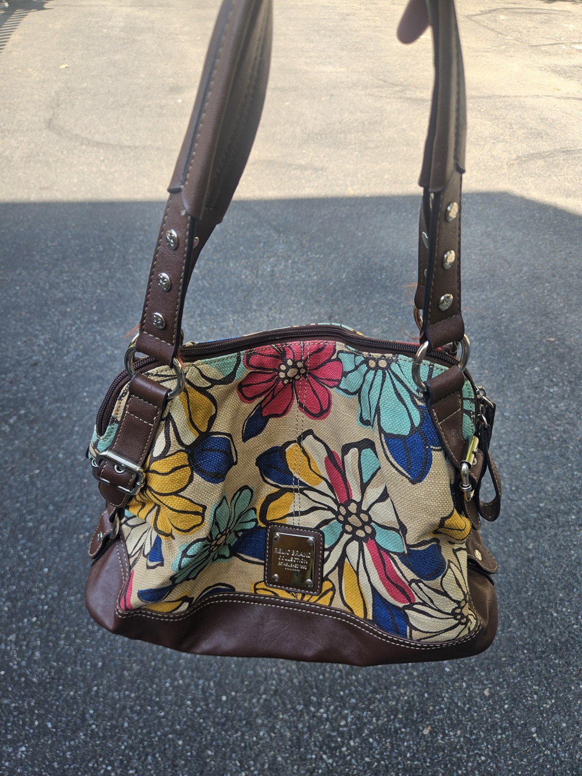 Купить Relic Brand Floral Canvas Faux Leather Shoulder Purse