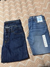 LOT of 2 Girls Blue Denim Jeans-Cat  Jack-stretch  Husky Bootcut Size 10 