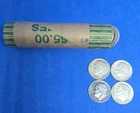 One Roll of Silver Roosevelt Dimes 50 coins
