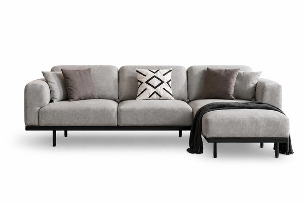 Ecksofa L-Form Hochwertig Stoff Modern Stilvoll Weich Praktisch-image