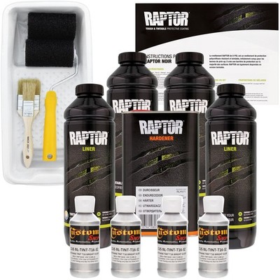U-POL Raptor Tintable Bright Silver Spray-On Truck Bed Liner Kit - 4 Quarts
