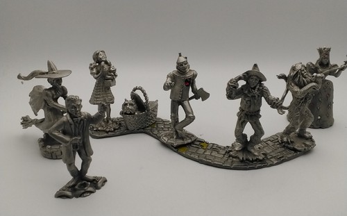 Vintage RARE Wizard of Oz Pewter 1997-98 Comstock Collection 9 Pieces Set