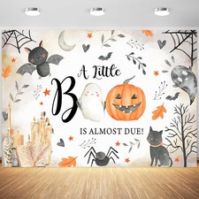 6x4ft Halloween Spooky Pumpkin Baby Shower Photography Backdrop 6x4ft, orange