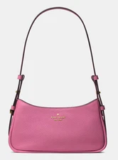 Kate Spade Juliette Small Shoulder Bag Pink Pebbled Leather Purse KM545 NWT $299