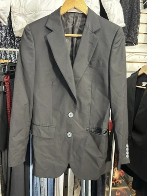 Chloé — Chloe Women's Size Small Wool Black Tailored Two Button Blazer Jacket Luxury