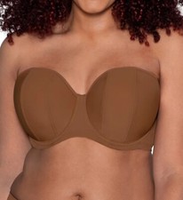 CURVY KATE Caramel Luxe Strapless Multiway Underwire Bra, US 30L, UK 30HH, NWOT