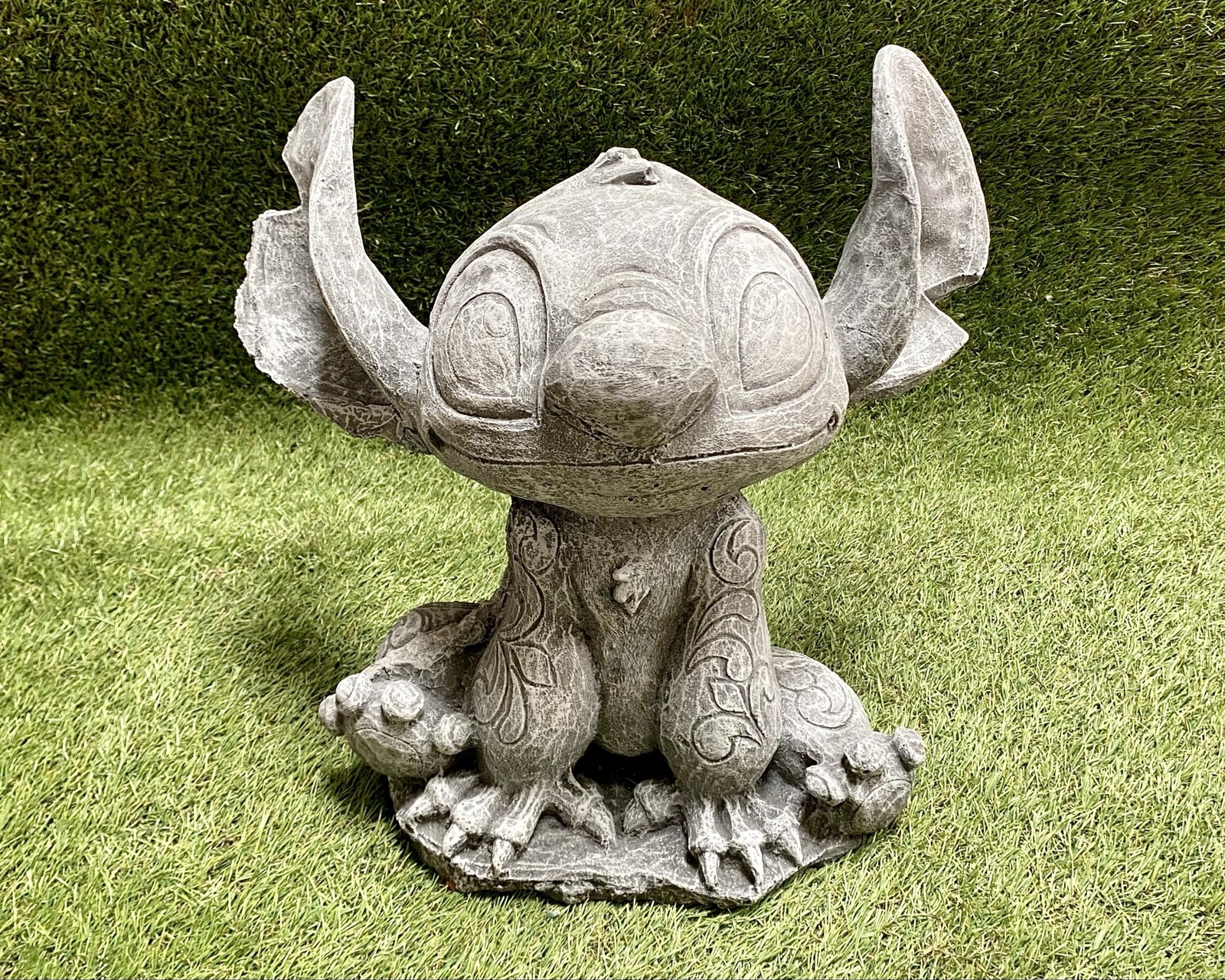 Adorno de jardín grande con punta de concreto para césped exterior escultura jardín regalo