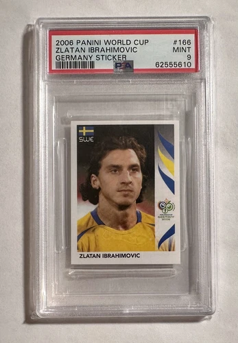 Panini 2006 World Cup Germany Sticker #166 Zlatan Ibrahimovic Sweden PSA 9