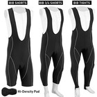 Mens Cycling 3/4 Bib Short Bib Tights Shorts Coolmax Padding Cycle Bike Black