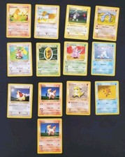Pokemon Base Set Cards - Shadowless - Total Of 13 Cards