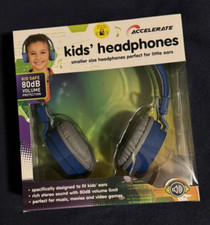 Accelerate Kids Blue 80db Headphones - NIB